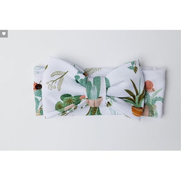 Houseplants Galore Hair Bow in Snow - Picture 1 of 2